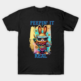 Peepin' it Real Easter Bunny T-Shirt